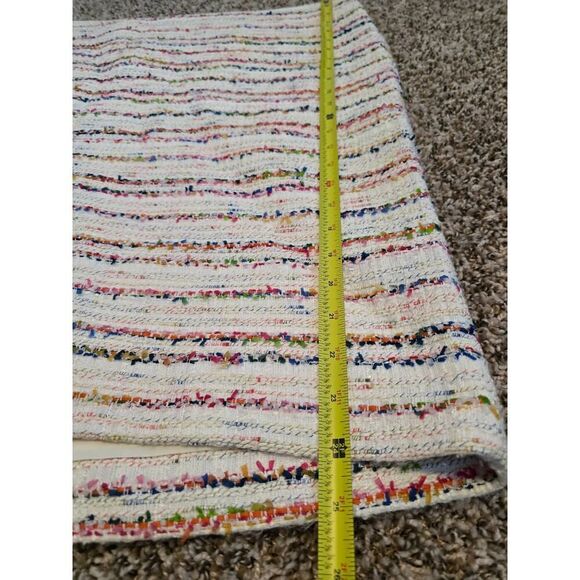 J.Crew No.2 Tweed Skirt Plus Size 22 Multicolor Stripe Textured Spring Summer - Picture 7 of 10